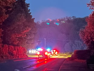 A377 closed at Crediton due to serious collision
