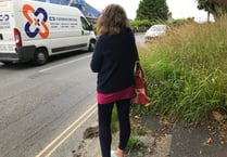Action over Tavistock danger verge after woman’s near miss
