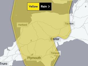 Yellow Warning of heavy rain likely to cause disruption