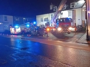Chimney Fire at Cornish Inn Gunnislake