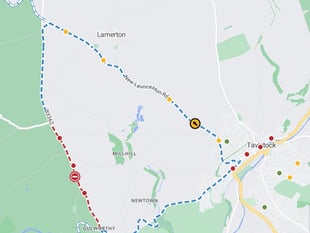 Gulworthy road closure until April 3