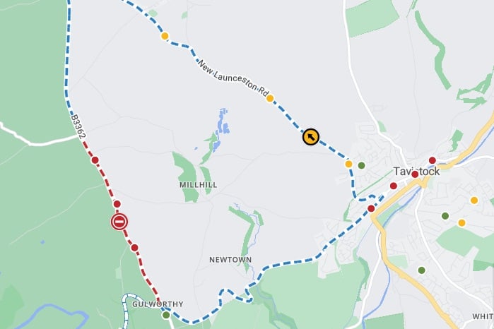 Gulworthy road closures up to April 3