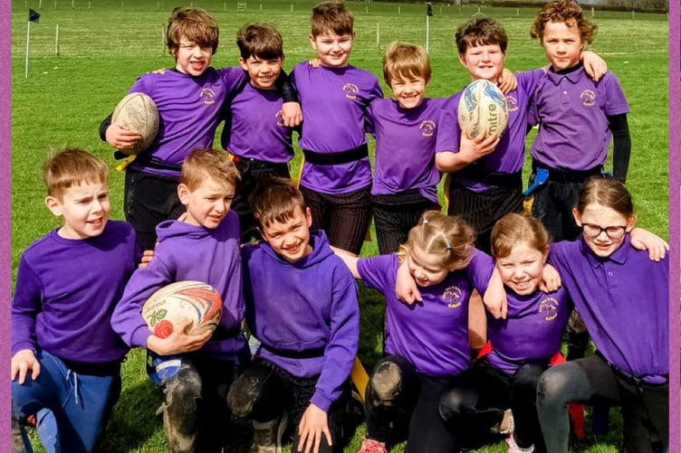 Mary Tavy and Brentor Primary were the tag rugby trophy winners