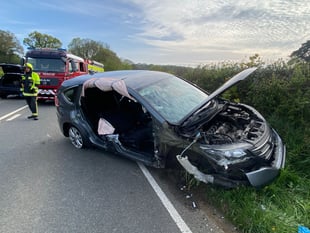 Man cut out of vehicle following accident on A386