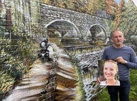 Garden mural tribute to lost wife