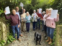 Villagers gathering path safety petition