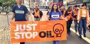 Exeter grandmother on London Just Stop Oil slow march
