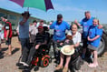 Great turnout in Crediton for Pete on his 1,200 mile MND tractor run
