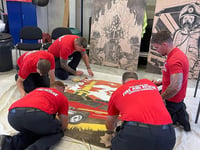 Locals make mark on station mural