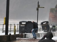 Storm Ciarán batters Devon 