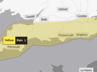 Yellow weather warning issued for South West 