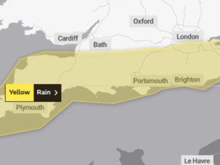 Yellow weather warning issued for South West 