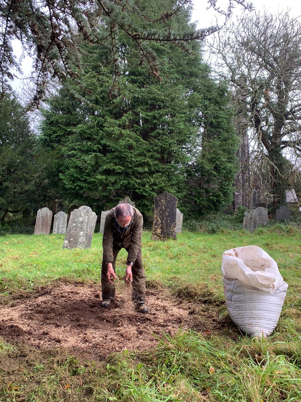 Parish volunteers sow Yellow Rattle