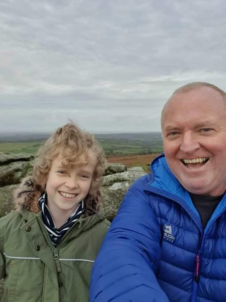Andy Lock, rescued by the Dartmoor Search and Rescue Team, Tavistock after he fell on the moor