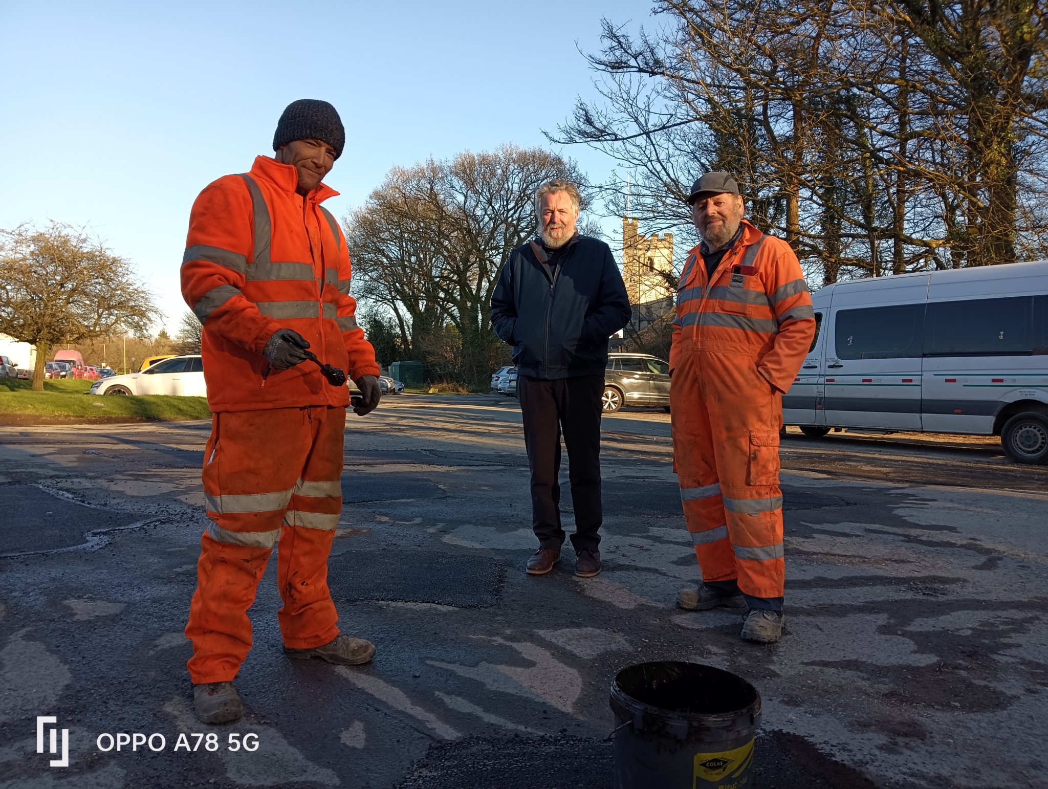 Villagers support car park pothole repairs