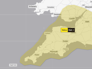 Yellow rain warning issued by Met Office 