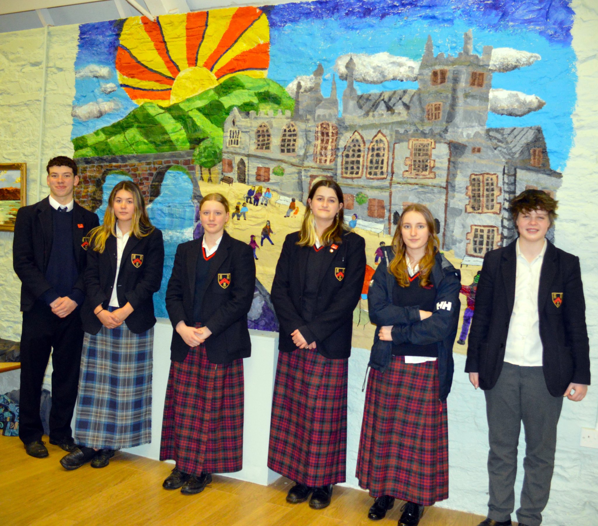 Students finish community cafe mural