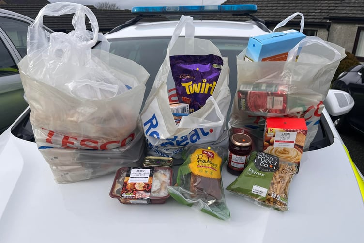 The food parcel which was delivered