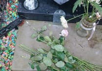 Mystery over damaged flowers on baby's grave
