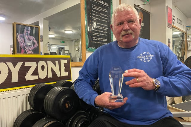 Tavistock veteran bodybuilder's award
