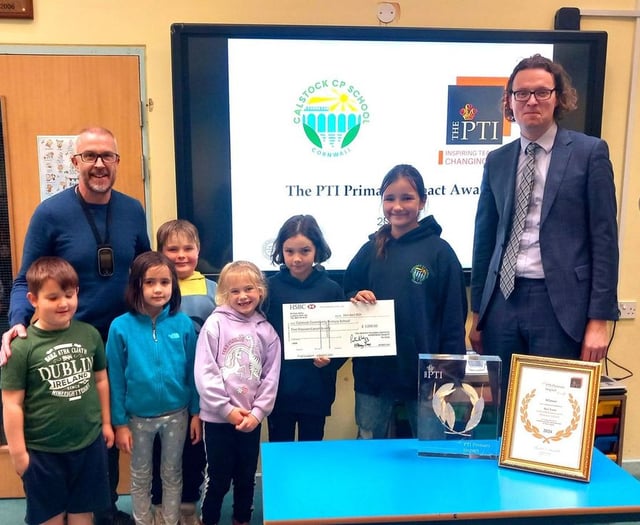 Calstock School presented with national award