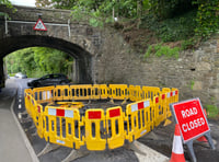 Tavistock road closure after flood