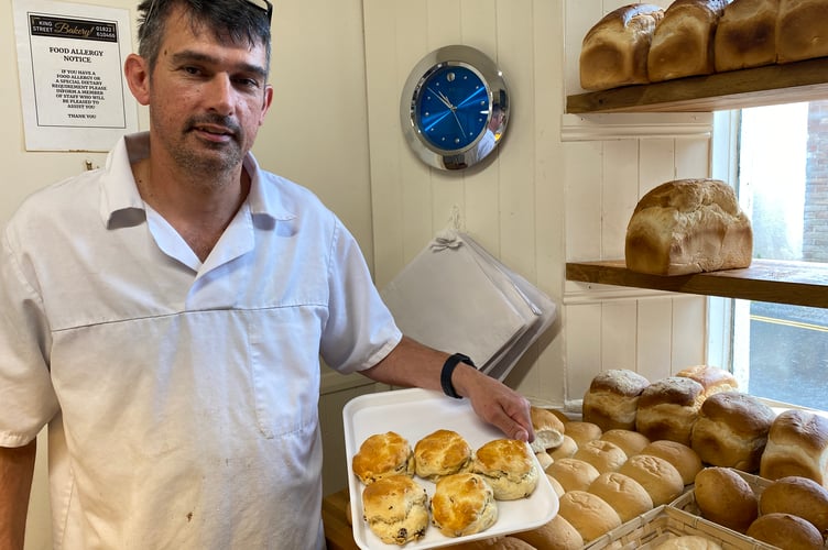 Anthony Dwelly, of King Street Bakers with his cream tea entry last year.