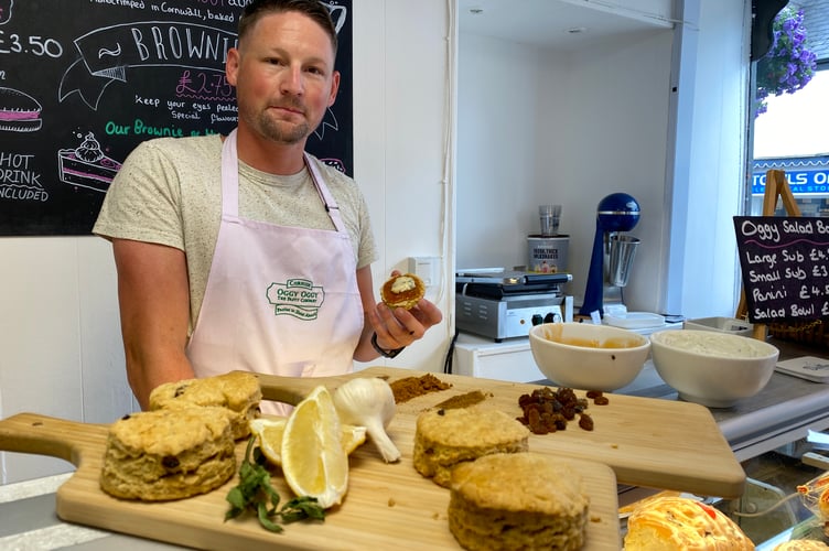 Kenny Lake, of Oggy Oggy with his 2023 cream tea entry.