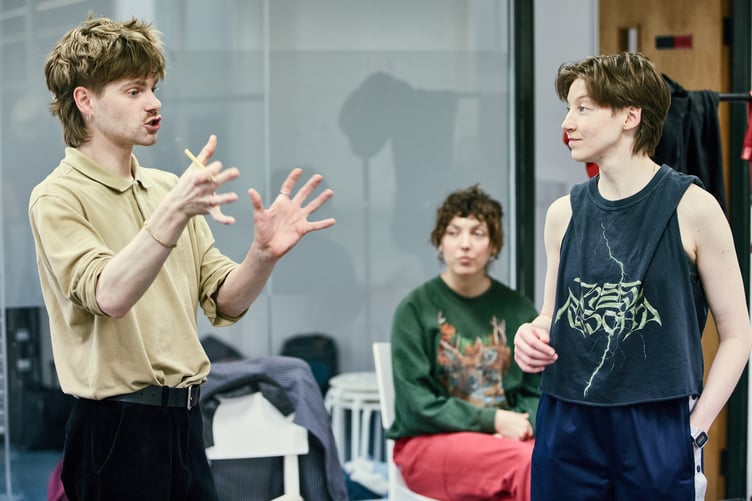 Selwin Teague-Hulme, from Milton Abbot, directing Joe Carstairs in London., is coming home for his latest play Squidge.