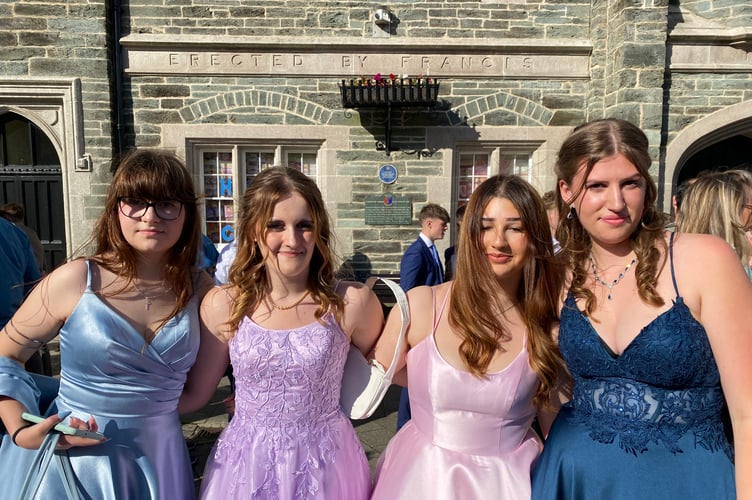 Anya Janjanin, Eva Marsh, Kasey Carter and Talia Naz in their stunning ballgowns before their proms.
