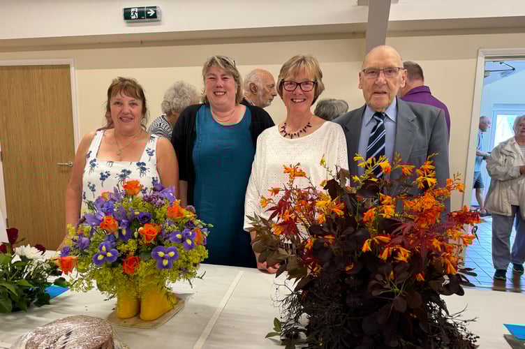 Spreyton Show Officers, from left, Treasurer Angela Hawkins, President Jenny Lee, Secretary Sharon Hawking and Chairman Douglas Endacott.  AQ 1097