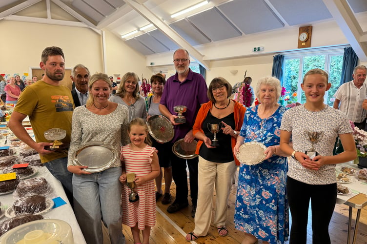 The trophy winners at Spreyton Flower, Produce and Craft Show. AQ 1083