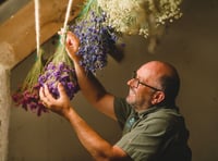 Flowers picked for Cotehele Christmas garland