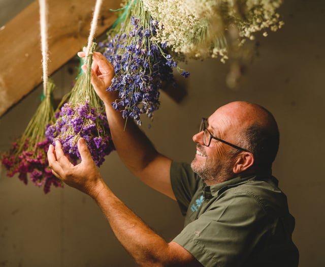 Flowers picked for Cotehele Christmas garland
