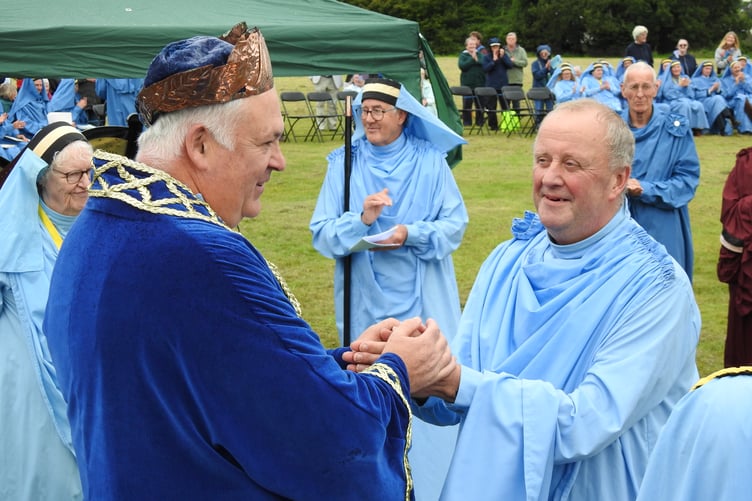 Cornwall Councillor Andrew Long was bestowed with the bardic name of The Long from Callington at the September ceremony.