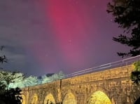 Northern Lights give a dazzling display over West Devon 