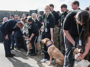 Fingerprints, fridge cake and friendly dogs steal show at royal visit