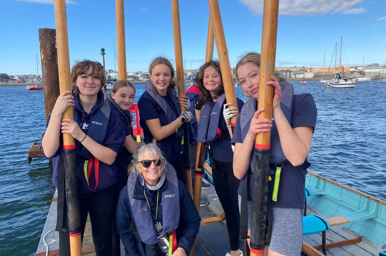The Tamar and Tavy girls under 14 team finished first in their age category at the inaugural Junior gig championship in Plymouth Cattewater. (Picture: Tamar and Tavy Gig Rowing Club)
