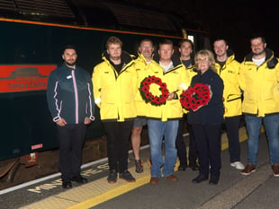 Military veteran RNLI volunteers in GWR Poppies to Paddington service
