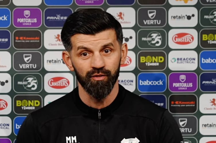 Plymouth Argyle head coach Miron Muslic addresses the media ahead of his side's clash with Luton Town