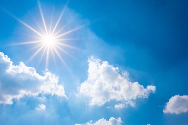 Sunny skies today partly cloudy tomorrow