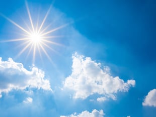 Sunny skies and gentle breezes today, warmer tomorrow