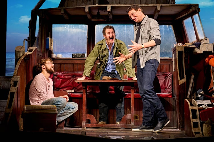Actors Ashley Margolis, Ian Shaw and Dan Fredenburgh in The Shark Is Broken