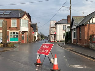 Emergency Copplestone road closure in place
