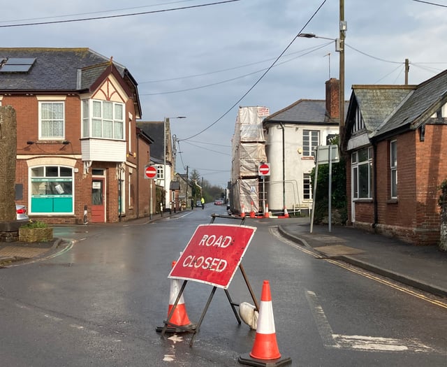 Emergency Copplestone road closure in place