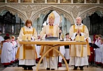 Bishop led Maundy Thursday service in Exeter Cathedral