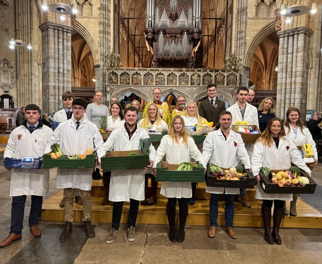 Devon YFC harvest thanksgiving held at Exeter Cathedral
