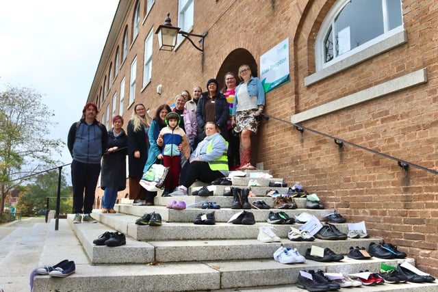 SEND shoe protest at County Hall