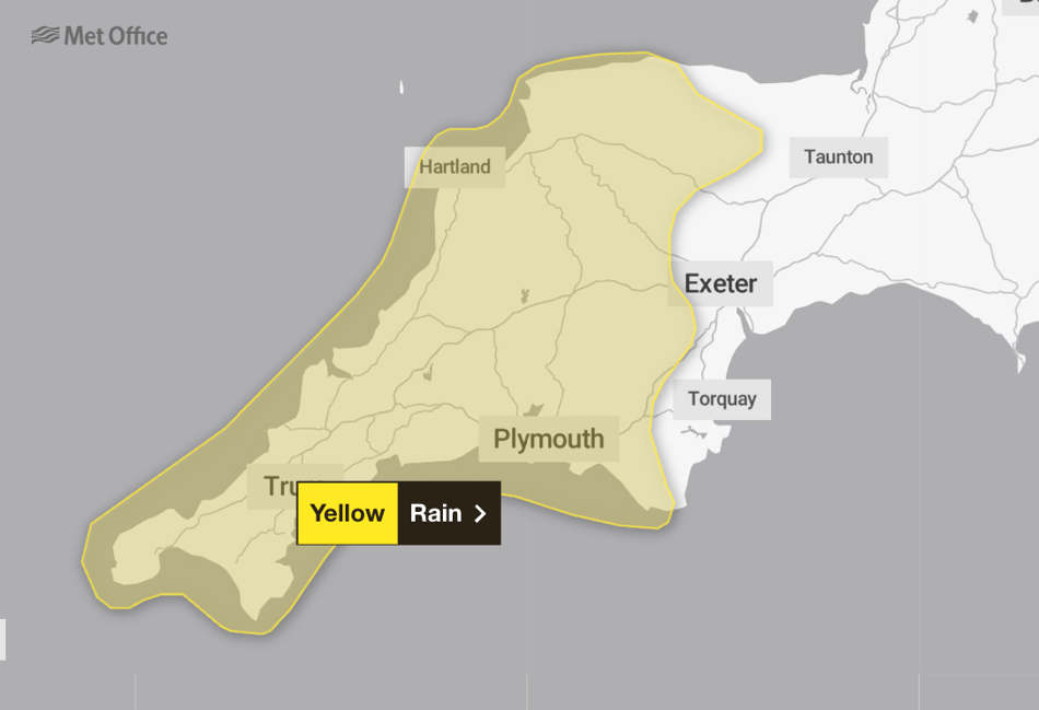Yellow weather warning issued for Tuesday 11 November