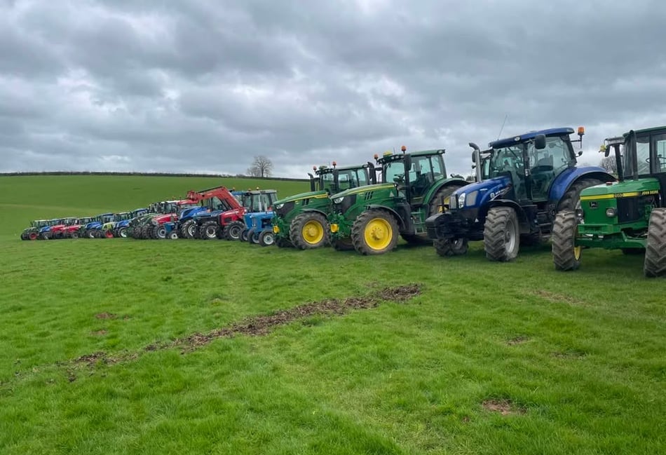 Tractors turn out in force for Callington charity drive